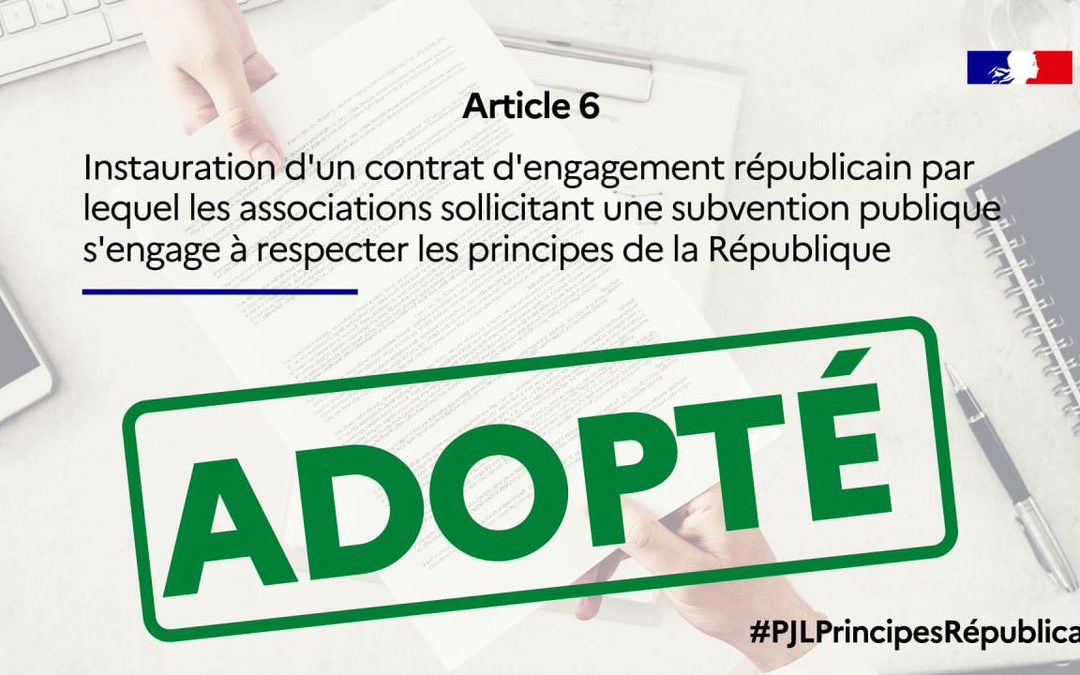 Le contrat d’engagement républicain obligatoire pour toucher une subvention